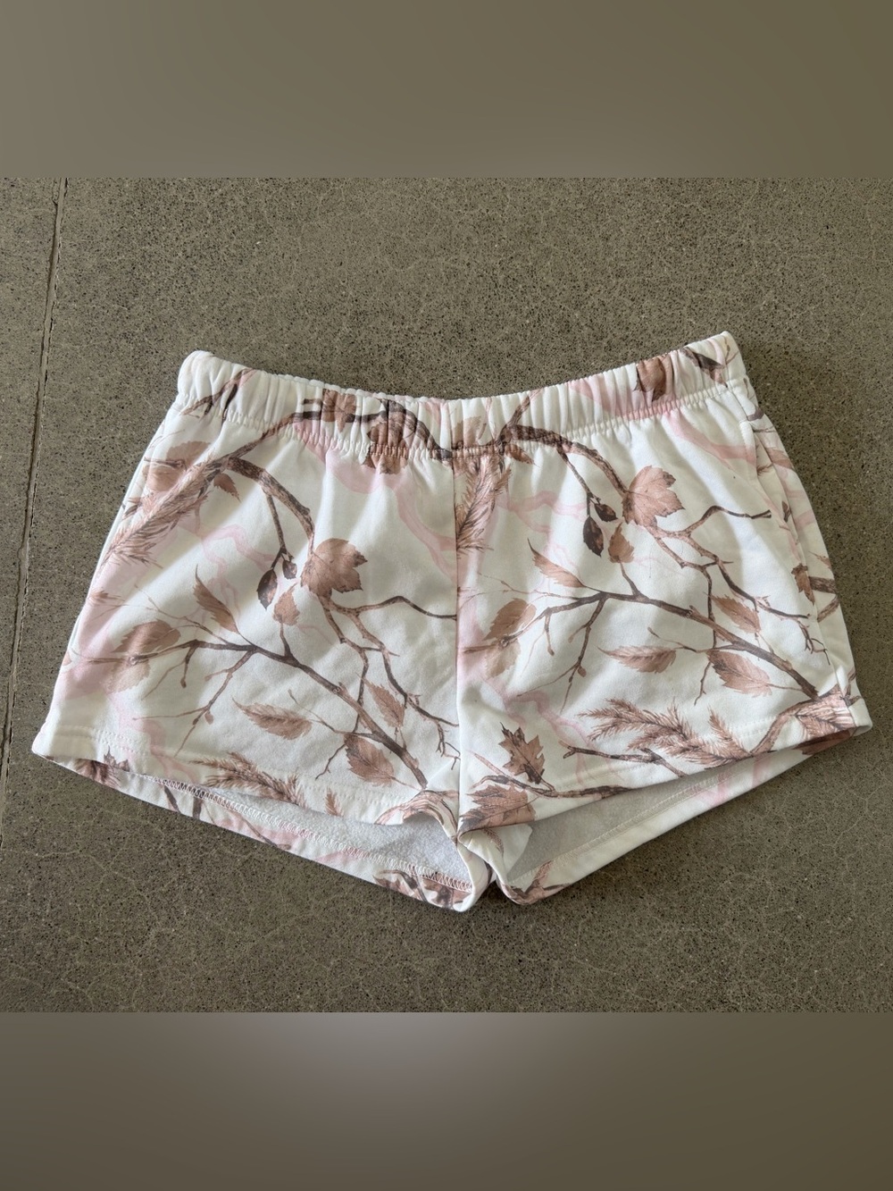 Pink and White Camo Sweatshorts